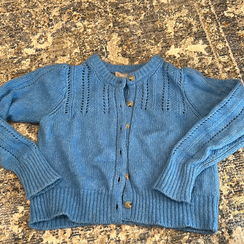 Everlane cropped alpaca cardigan